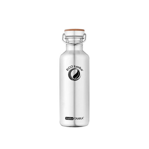 1,0l trekkaTANKA™ Edelstahl Trinkflasche mit Edelstahl-Bambus-Verschluss